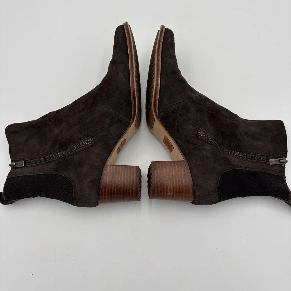 Timberland Brown Suede Ankle Booties Women's Size 8 Pointed Toe Western‎ - Picture 3 of 7